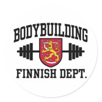 Finlandssvensk Bodybuilding Rund Klistermärke
