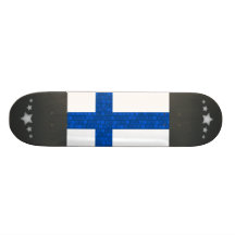 Finlandssvensk flagga för modernt mönster skateboard decks