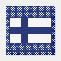 Finlandssvensk flagga på en magnet kylskåpmagneter