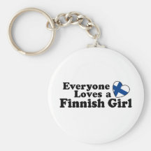 Finlandssvensk flicka nyckelring