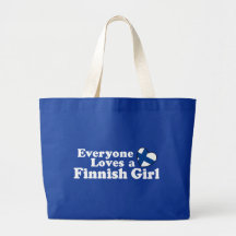 Finlandssvensk flicka tygkasse