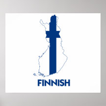 FINLANDSSVENSK KARTA AFFISCHER