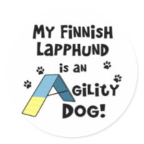 Finlandssvensk Lapphund Agility förföljer Klistermärke