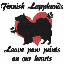 Finlandssvensk Lapphunds lämnatass avtryck