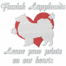Finlandssvensk Lapphunds lämnatass avtryck Embroidered Shirt