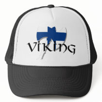 Finlandssvensk Suomi Viking för Finland flagga yxa