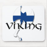 Finlandssvensk Suomi Viking för Finland flagga yxa