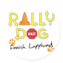 Finlandssvenska Lapphund samlar förföljer Runda Klistermärken