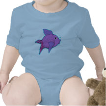 Finny den purpurfärgade fisken tee