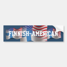 Finska-Amerikan som vinkar flagga Bildekaler