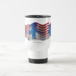 Finska-Amerikan som vinkar flagga Kaffe Kopp