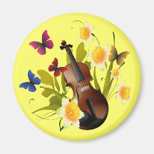 FIOL, BLOMMOR OCH FJÄRILAR MAGNETER