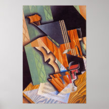 Fiol och exponeringsglas, vid Juan Gris Affischer