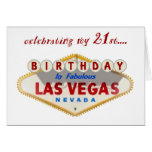 fira min 21st födelsedag i det Las Vegas kortet