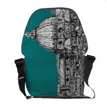 Firenze i turkos messenger bag
