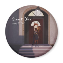 First Kiss - Save the Date magneter