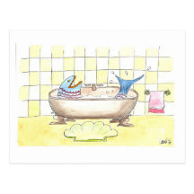 FishBath Vykort