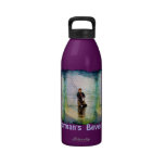 Fisherman & Rod Fishing Outdoors Design Water Bottle