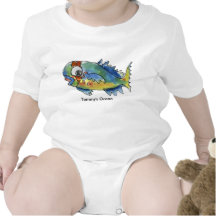 Fisk för papegoja för babypersonlig begynna tee