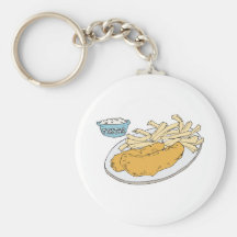 fisk och chiper nyckel ring