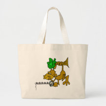 Fiska apan tote bag