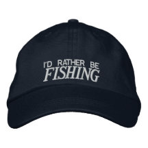 Fiska den broderade hatten