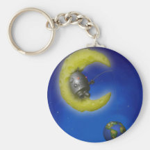 Fiskemånen Keychain Nyckelringar