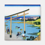 Fjärden av Noboto Katsushika Hokusai Fuji beskådar Magneter För Kylskåp