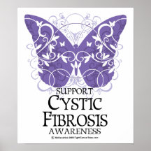 Fjäril för Cystic Fibrosis Posters