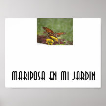 Fjäril i min trädgård print