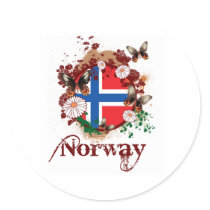 Fjäril Norge Klistermärke