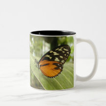 fjäril två-tonad keramisk mugg