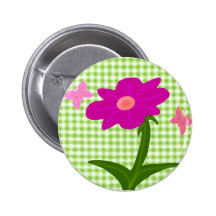 Fjärilar och blomman knäppas pins