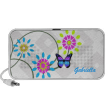 Fjärils- och blommadoodle högtalare