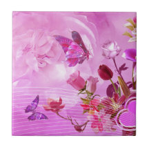 Fjärilsblommor Kakel