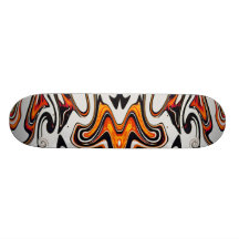 Fjärilsfladdermöss i orangar och svart Skateboard