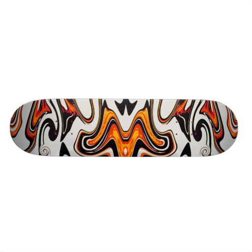 Fjärilsfladdermöss i orangar och svart Skateboard
