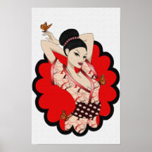 FjärilsGeisha Print