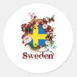 Fjärilssverige Rund Klistermärke