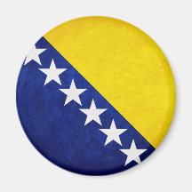 Flagga av Bosnien Magnet För Kylskåp