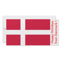 Flagga av Danmark, glad helg från Danmark