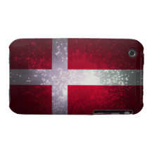 Flagga av Danmark iPhone 3 Case-Mate Fodraler