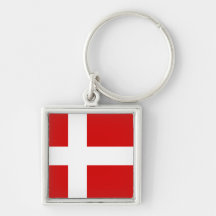 Flagga av Danmark Nyckel Ringar
