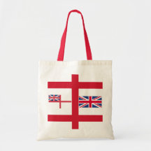 Flagga av den United Kingdom totot hänger lös Tote Bag