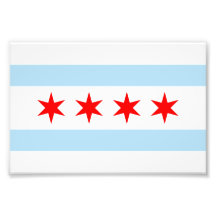 Flagga av det Chicago fototrycket