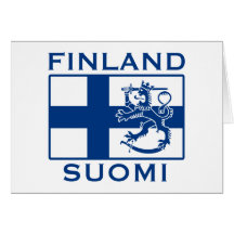 Flagga av Finland Hälsnings Kort