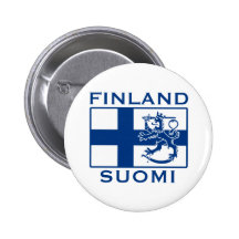 Flagga av Finland Knappar Med Nål