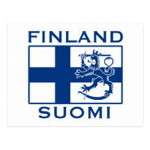 Flagga av Finland Vykort