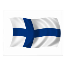 Flagga av Finland Vykort