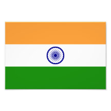 Flagga av Indien Fotografiska Tryck